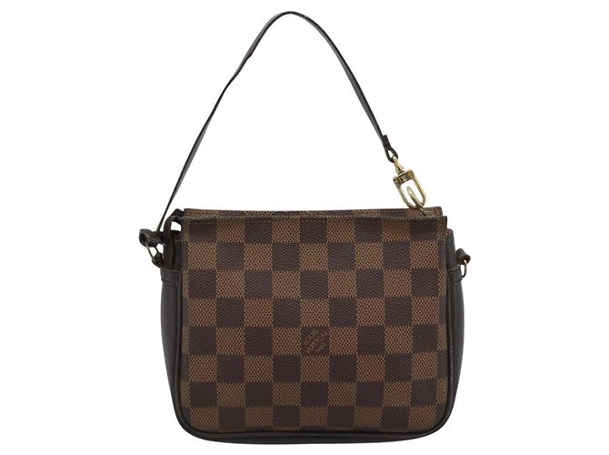 LOUIS VUITTON Damier Ebene Trousse Make Up Pouch N51982 LV Auth 188595A - vista 2