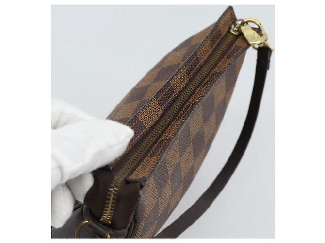 LOUIS VUITTON Damier Ebene Trousse Make Up Pouch N51982 LV Auth 188595A - vista 6
