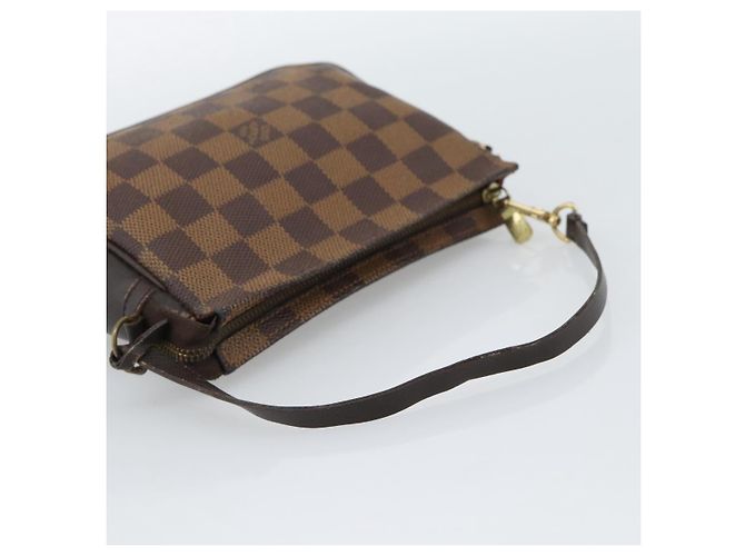 LOUIS VUITTON Damier Ebene Trousse Make Up Pouch N51982 LV Auth 188595A - vista 7
