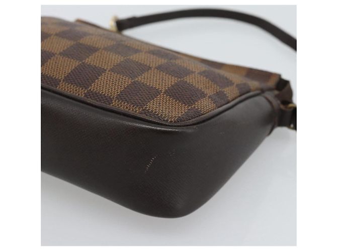 LOUIS VUITTON Damier Ebene Trousse Make Up Pouch N51982 LV Auth 188595A - vista 9
