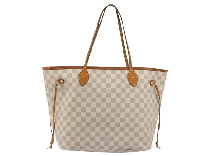 LOUIS VUITTON Damier Azur Neverfull MM Tote Bag N41605 LV Auth 190624 - vista 13