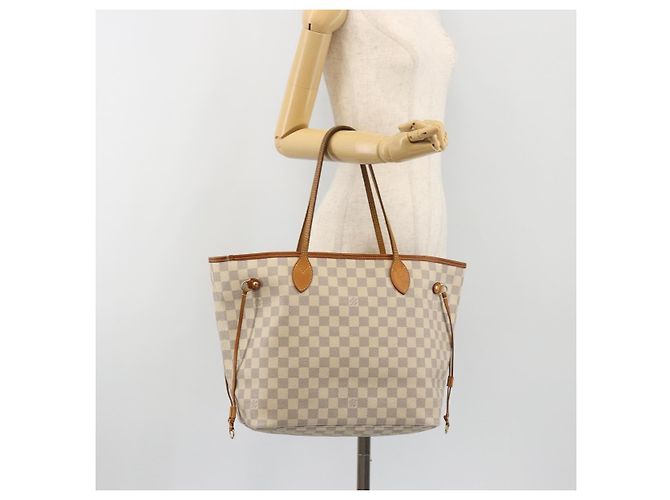 LOUIS VUITTON Damier Azur Neverfull MM Tote Bag N41605 LV Auth 190624 - vista 25