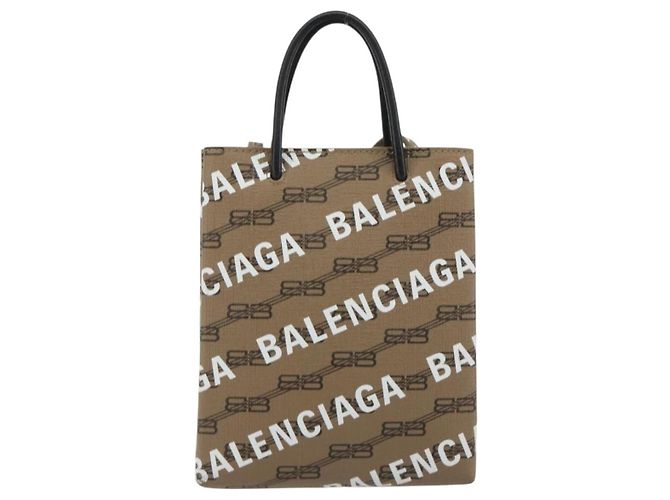 BALENCIAGA Grande borsa shopper in pelle 2way Marrone Oro 693805 Auth mr2711A - vista 13