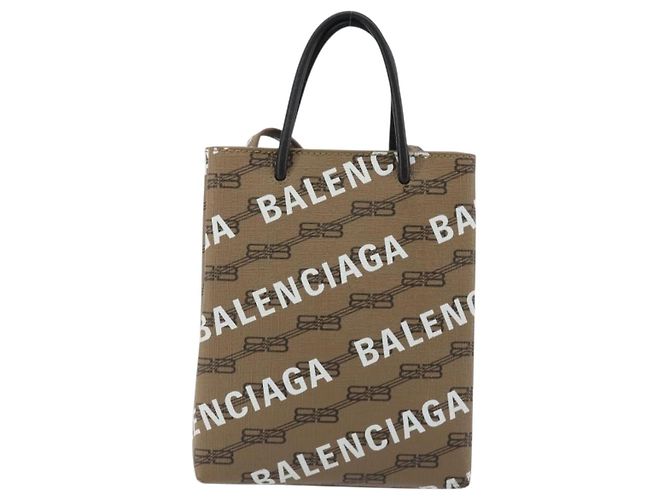 BALENCIAGA Grande borsa shopper in pelle 2way Marrone Oro 693805 Auth mr2711A - vista 2