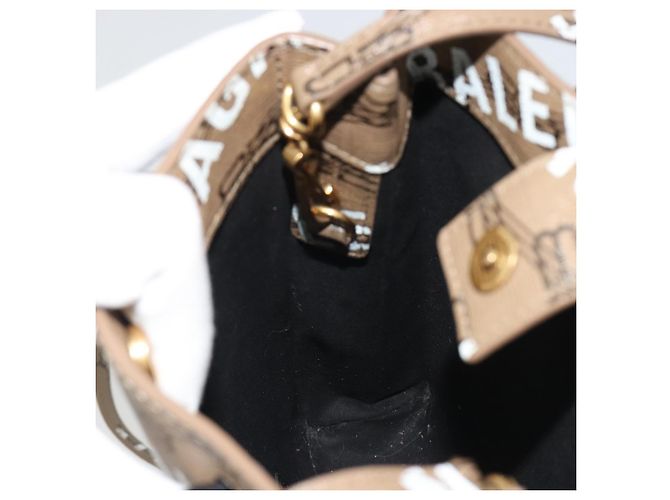 BALENCIAGA Grande borsa shopper in pelle 2way Marrone Oro 693805 Auth mr2711A - vista 20