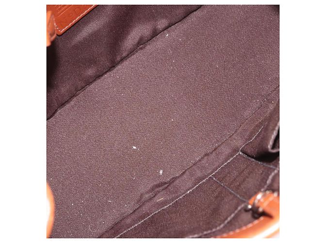 Borsa Coach in pelle marrone argento Auth 189425 - vista 11