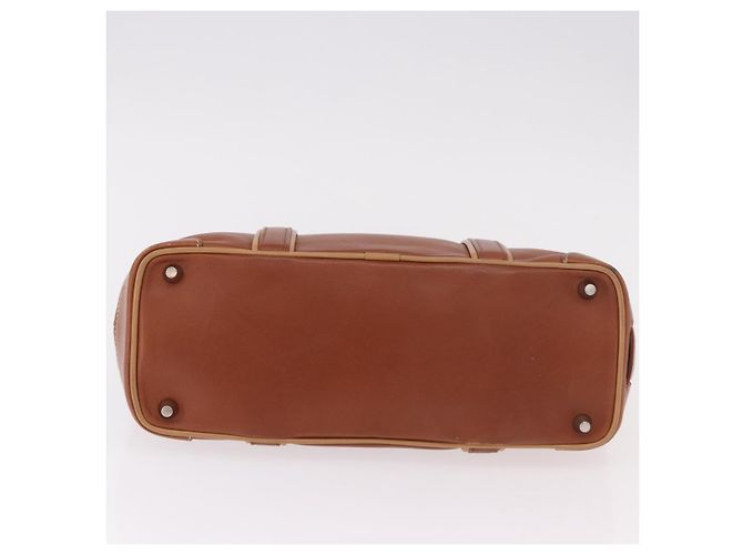Borsa Coach in pelle marrone argento Auth 189425 - vista 5