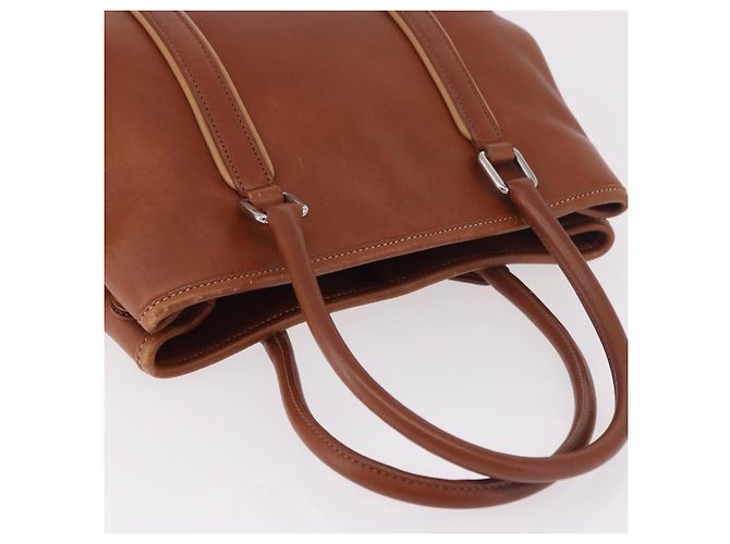 Borsa Coach in pelle marrone argento Auth 189425 - vista 6