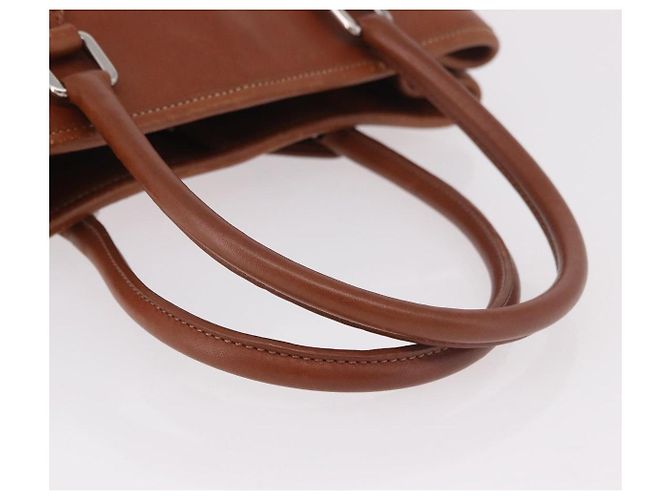 Borsa Coach in pelle marrone argento Auth 189425 - vista 8