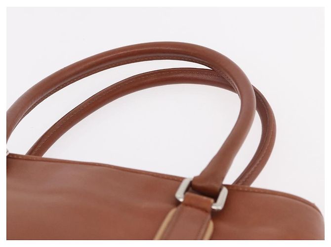 Borsa Coach in pelle marrone argento Auth 189425 - vista 9