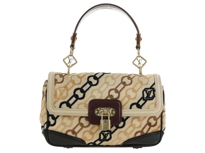 LOUIS VUITTON Pochette Lover Monogram Charm Borsa Avorio M95194 LV Auth 190047SAV Crudo - vista 13