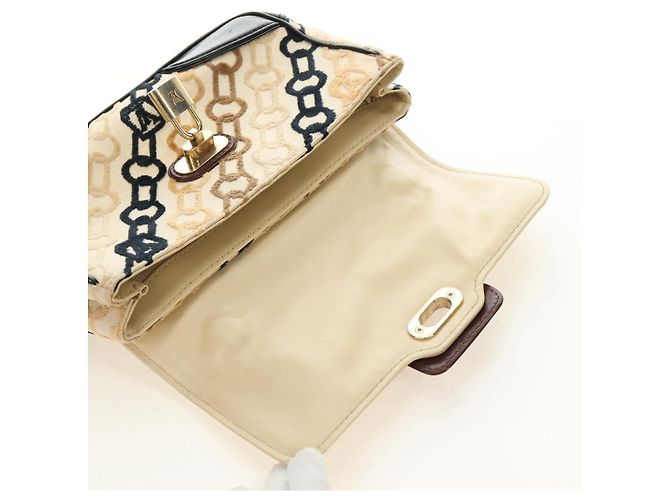 LOUIS VUITTON Pochette Lover Monogram Charm Borsa Avorio M95194 LV Auth 190047SAV Crudo - vista 20