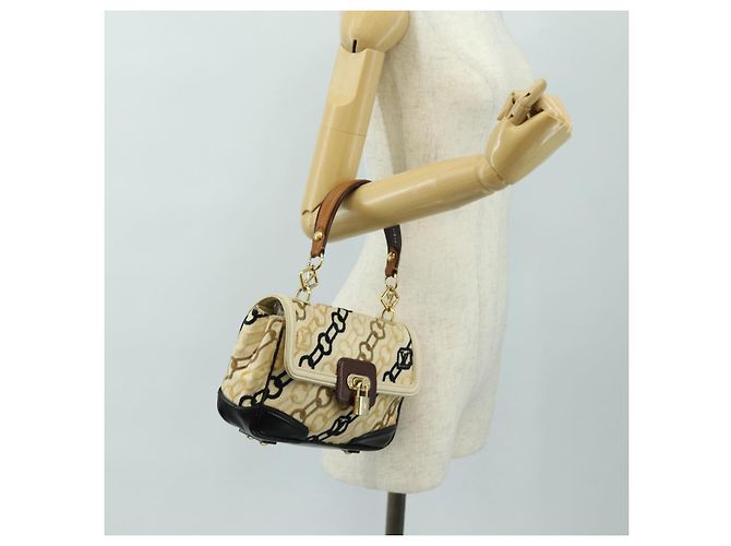 LOUIS VUITTON Pochette Lover Monogram Charm Borsa Avorio M95194 LV Auth 190047SAV Crudo - vista 26