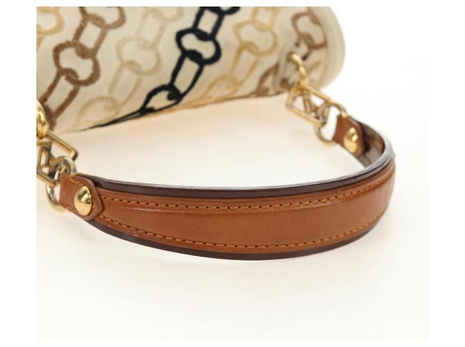 LOUIS VUITTON Pochette Lover Monogram Charm Borsa Avorio M95194 LV Auth 190047SAV Crudo - vista 7
