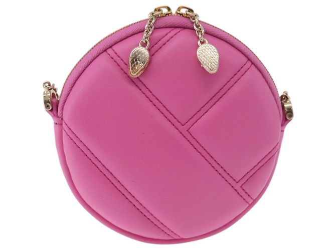 Bulgari Borsa a Spalla BVLGARI in Pelle Pink Gold Auth ka5109M Rosa D'oro - vista 13