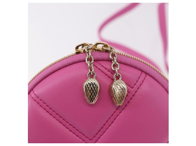 Bulgari Borsa a Spalla BVLGARI in Pelle Pink Gold Auth ka5109M Rosa D'oro - vista 17
