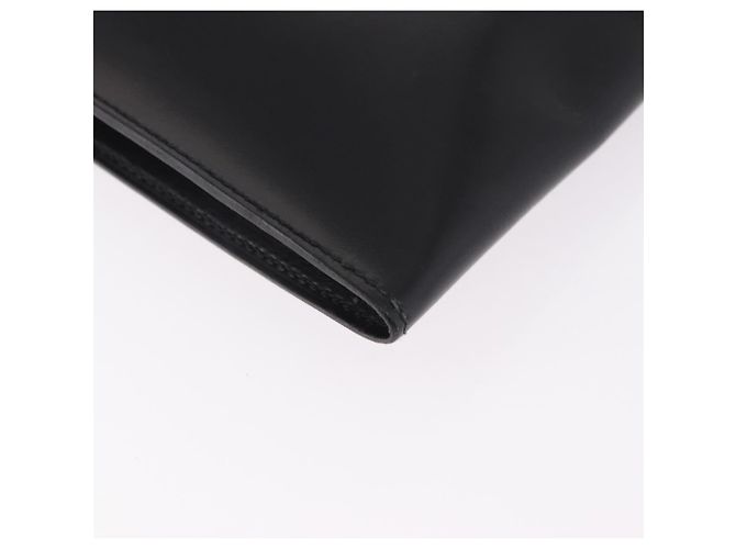 Hermès Clutch HERMES Pochetto Rio in pelle nera e oro Auth 190962M Nero D'oro - vista 15