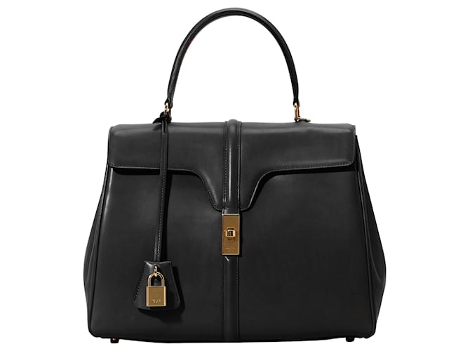 Borsa 16 Medium Céline Nera in Vitello Satinato Nero - vista 2