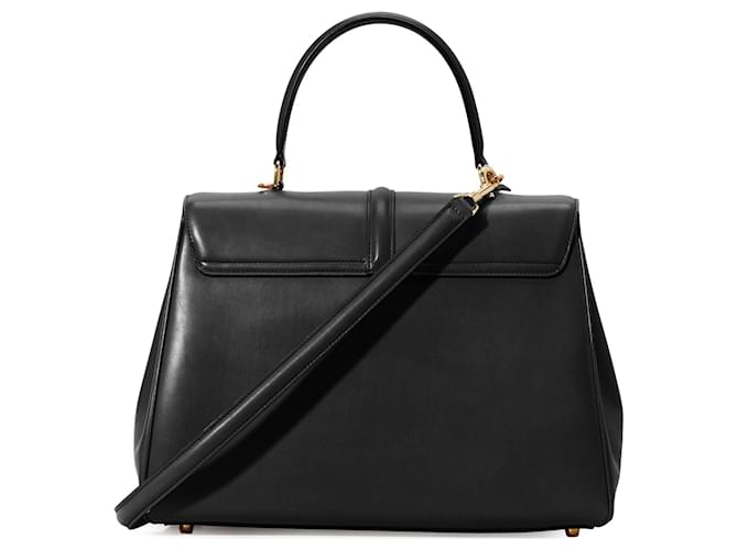 Borsa 16 Medium Céline Nera in Vitello Satinato Nero - vista 3