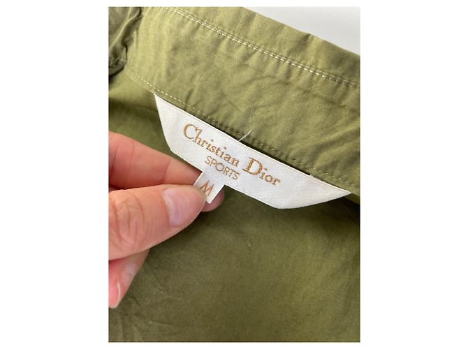 Camicia in cotone vintage Dior da uomo Verde oliva M Cachi - vista 7