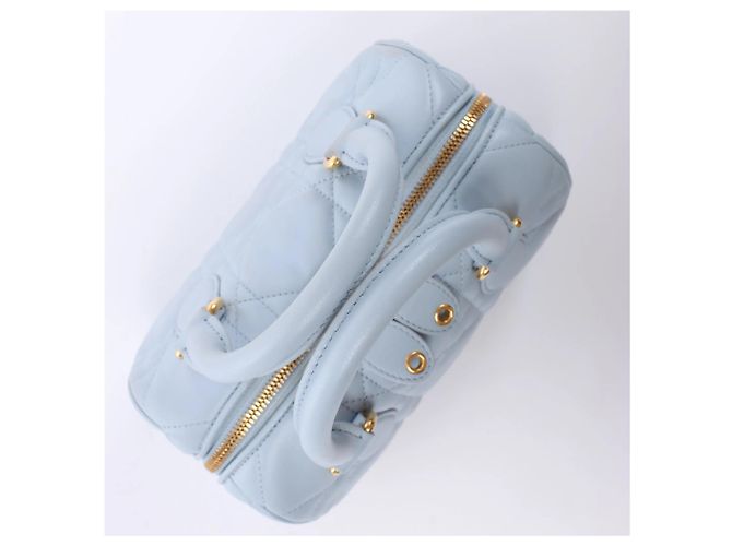 Borsa 2Way Dior Macrocanage Groove 20 in pelle blu - vista 12