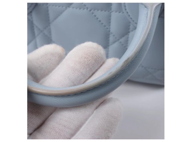 Borsa 2Way Dior Macrocanage Groove 20 in pelle blu - vista 14
