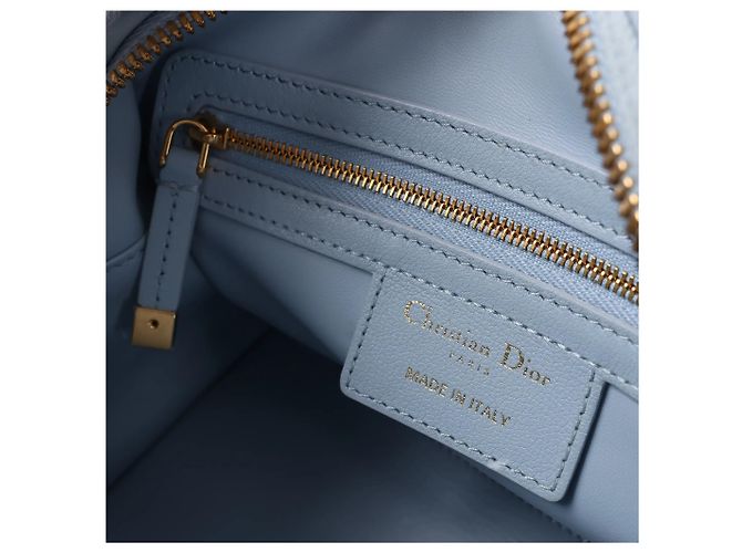 Borsa 2Way Dior Macrocanage Groove 20 in pelle blu - vista 16