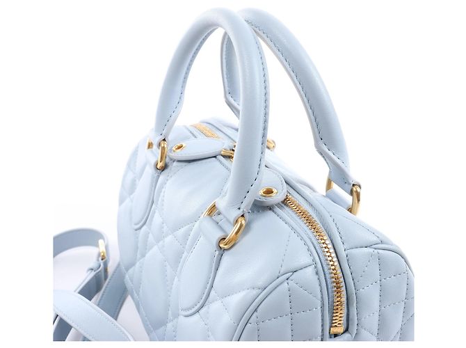 Borsa 2Way Dior Macrocanage Groove 20 in pelle blu - vista 3