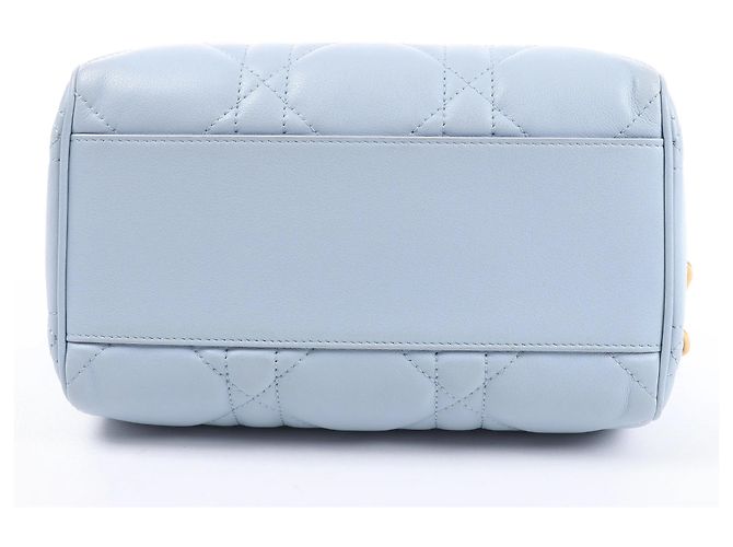 Borsa 2Way Dior Macrocanage Groove 20 in pelle blu - vista 7