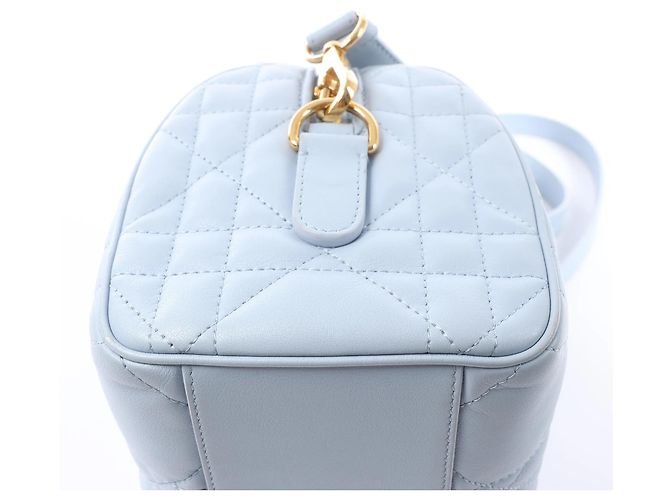Borsa 2Way Dior Macrocanage Groove 20 in pelle blu - vista 9