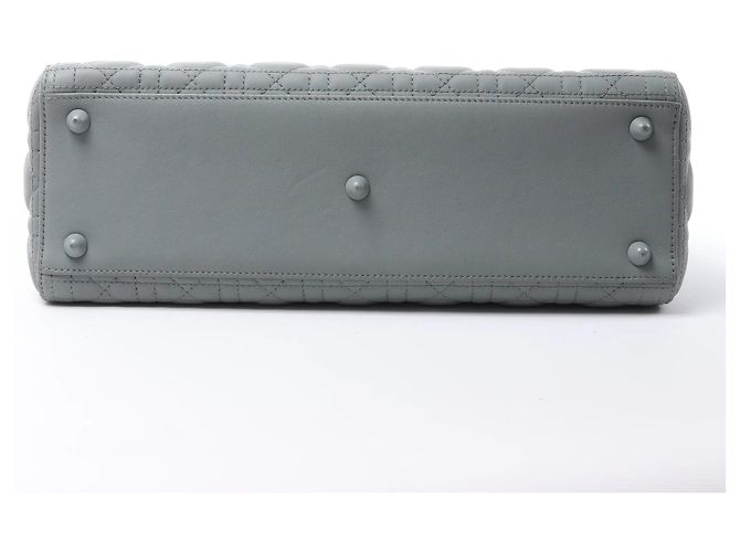 Bolso de mano 2Way Lady Dior Large en piel Cannage Gris - vista 7