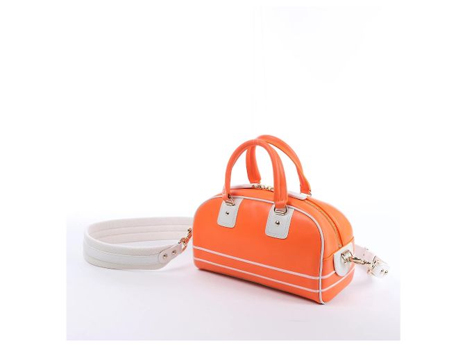 Piccola borsa bowling Dior Vibe con zip in arancione - vista 4