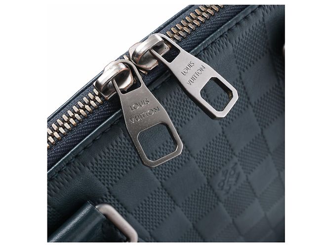 Borsa Louis Vuitton Porte-Documents Jour Damier Infini Blu Navy N41327 - vista 11