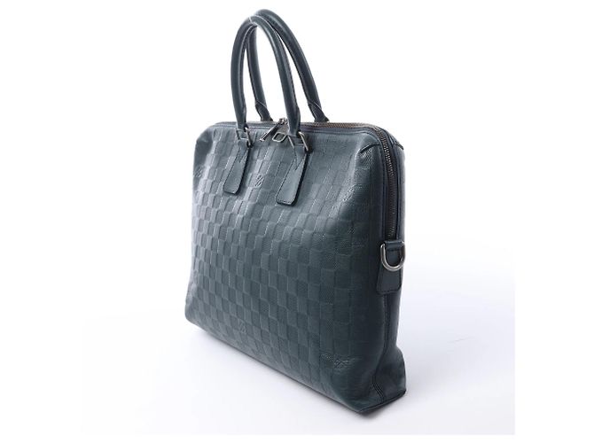 Borsa Louis Vuitton Porte-Documents Jour Damier Infini Blu Navy N41327 - vista 2