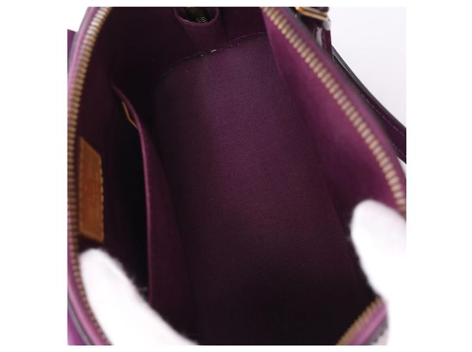 Sac à main Louis Vuitton Alma BB Monogram Vernis Violet - vue 13