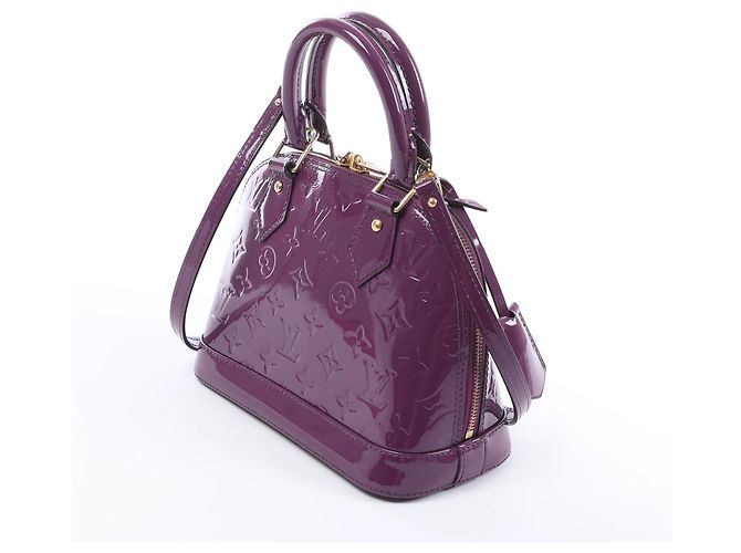 Sac à main Louis Vuitton Alma BB Monogram Vernis Violet - vue 4