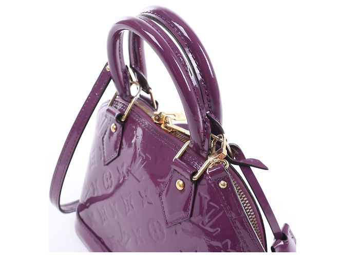 Sac à main Louis Vuitton Alma BB Monogram Vernis Violet - vue 5