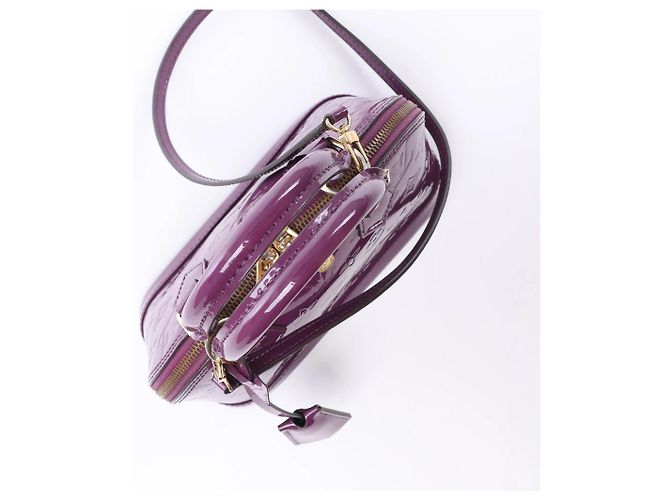 Sac à main Louis Vuitton Alma BB Monogram Vernis Violet - vue 6