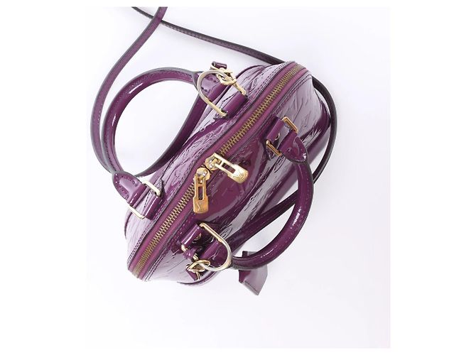 Sac à main Louis Vuitton Alma BB Monogram Vernis Violet - vue 7