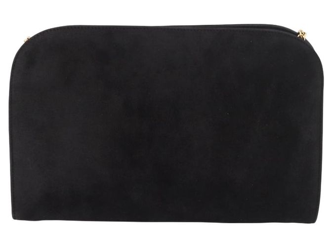 Salvatore Ferragamo Gancini Chain Suede Nero - vista 2