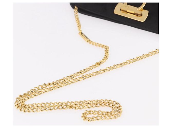 Salvatore Ferragamo Gancini Chain Suede Nero - vista 7