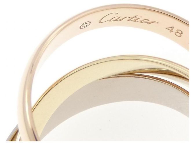Anello Cartier Trinity in oro rosa bianco e giallo 18K D'oro - vista 4