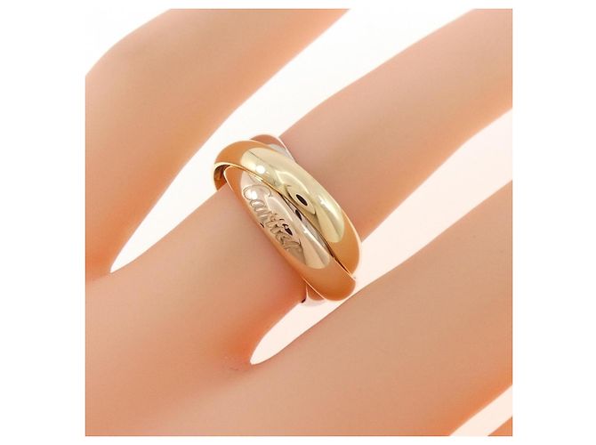 Anello Cartier Trinity in oro rosa bianco e giallo 18K D'oro - vista 5