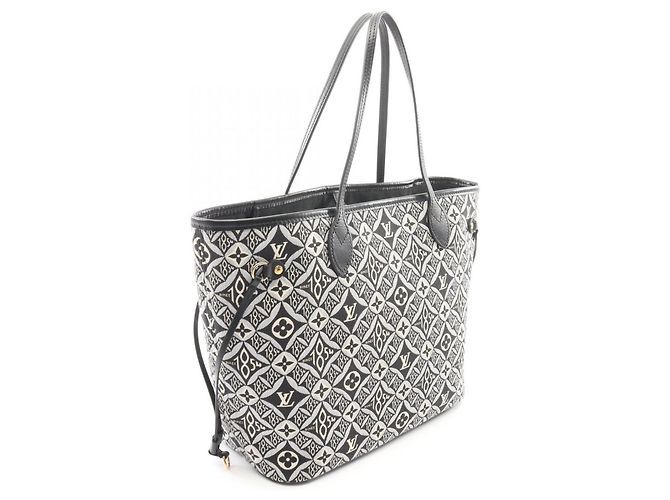 Borsa Tote Louis Vuitton Neverfull MM Monogram Jacquard Marrone Nero Crudo - vista 2