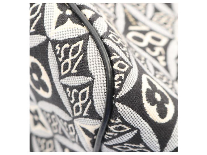 Borsa Tote Louis Vuitton Neverfull MM Monogram Jacquard Marrone Nero Crudo - vista 6
