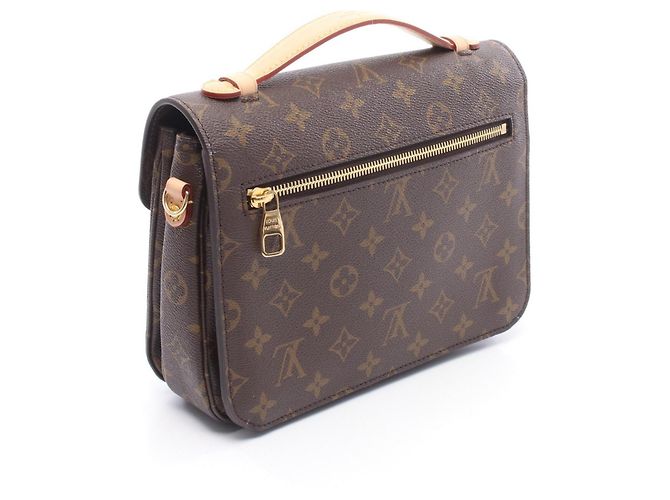Borsa Louis Vuitton Pochette Metis MM Marrone Monogramma - vista 2
