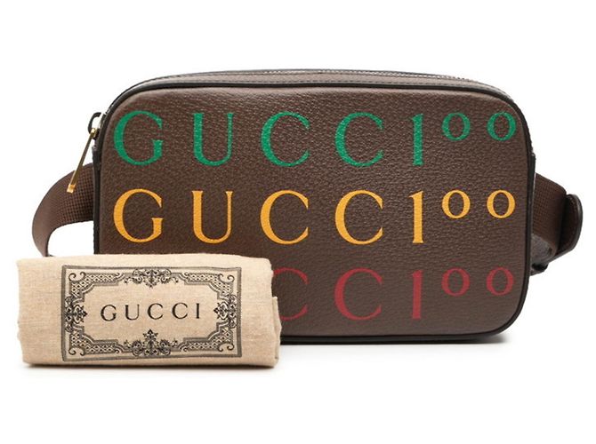 Marsupio Gucci 100th Anniversary in pelle marrone - vista 6