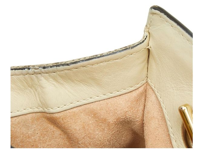 Padlock Borsa a tracolla Gucci GG Supreme con catena e lucchetto Beige Crudo - vista 10