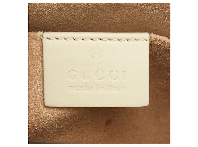 Padlock Borsa a tracolla Gucci GG Supreme con catena e lucchetto Beige Crudo - vista 12