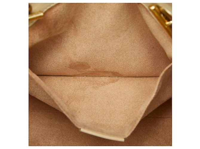 Padlock Borsa a tracolla Gucci GG Supreme con catena e lucchetto Beige Crudo - vista 8